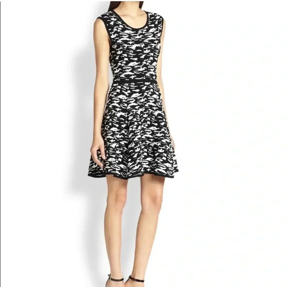 Milly Fit Flare Sleeveless Knit Dress